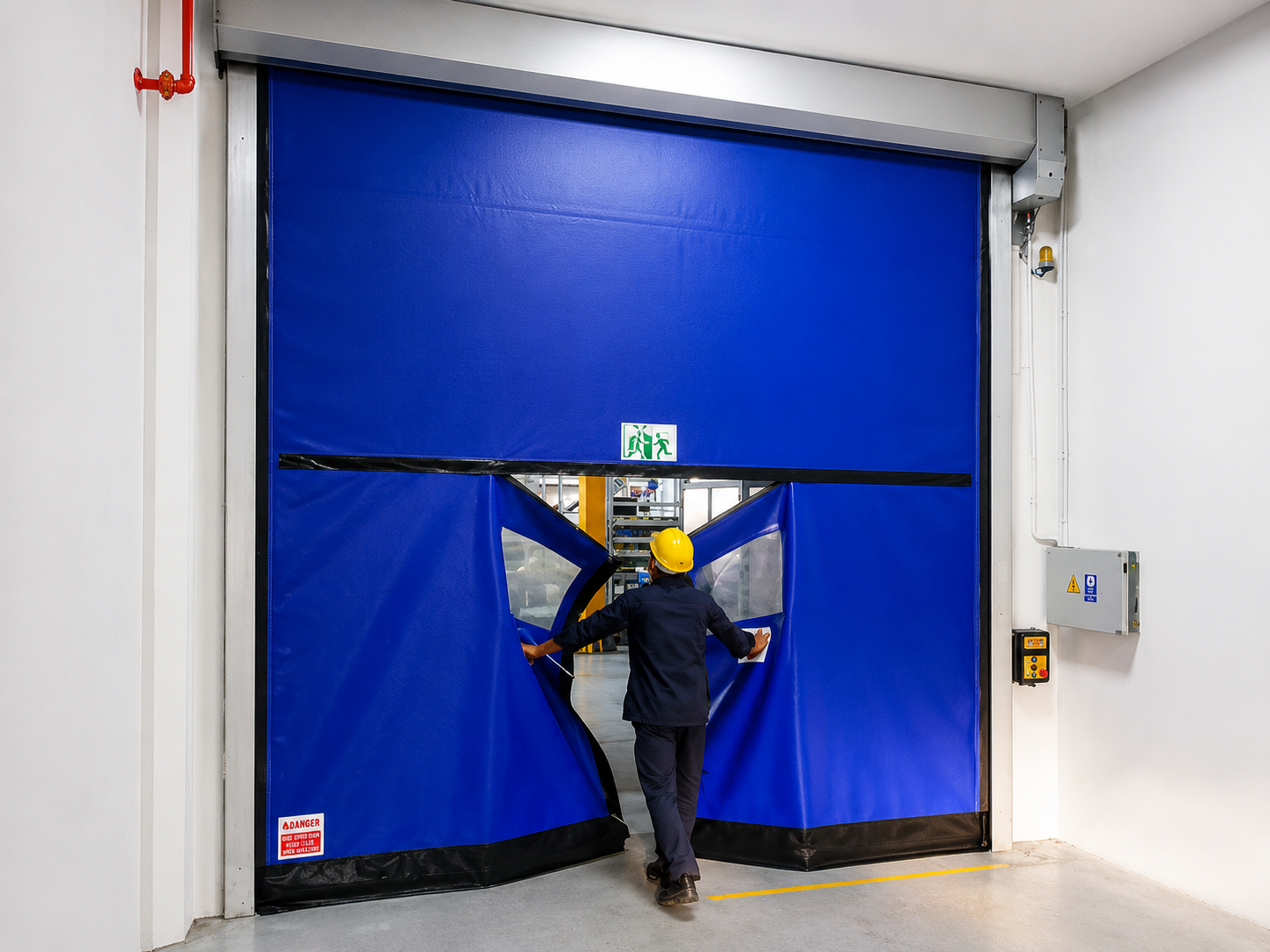 High-speed door slat profile and surface finish — corrosion-resistant detail